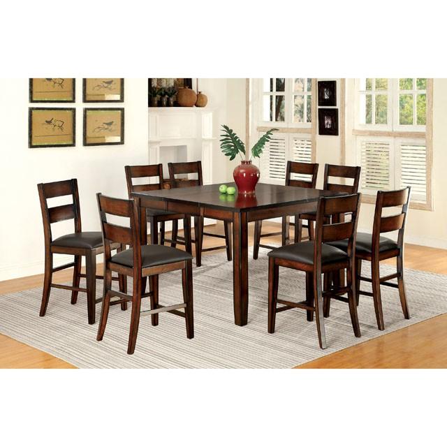 DICKINSON II Dark Cherry Counter Ht. Table w/ 18" Leaf - R&R Furniture Gallery (Fountain Valley, CA)