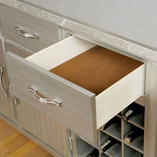 DIOCLES Silver/Gray Server - R&R Furniture Gallery (Fountain Valley, CA)