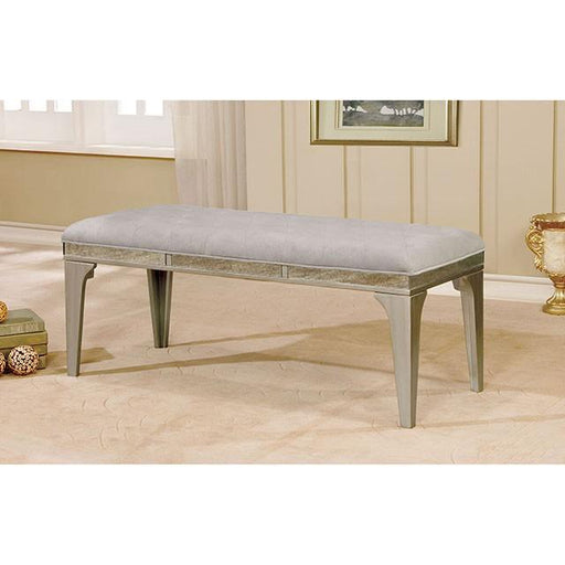 DIOCLES Silver/Light Gray Bench - R&R Furniture Gallery (Fountain Valley, CA)