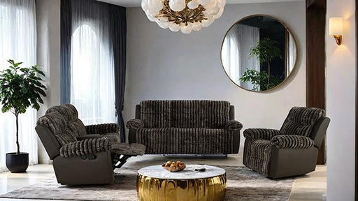 Dionysus Manual Glider Recliner Brown - R&R Furniture Gallery (Fountain Valley, CA)
