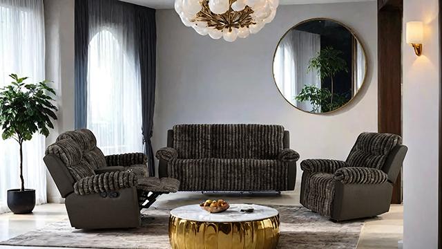 Dionysus Manual Reclining Loveseat Brown - R&R Furniture Gallery (Fountain Valley, CA)