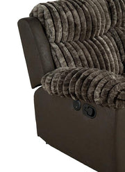 Dionysus Manual Reclining Loveseat Brown - R&R Furniture Gallery (Fountain Valley, CA)