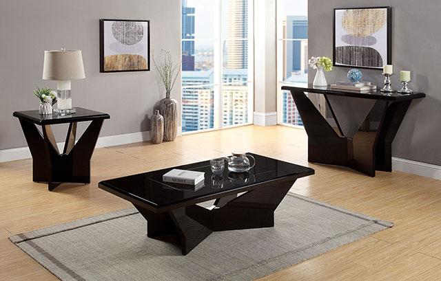DUBENDORF End Table, Black - R&R Furniture Gallery (Fountain Valley, CA)