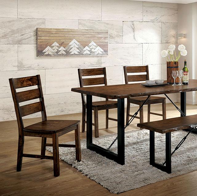 Dulce Walnut/Black Dining Table - R&R Furniture Gallery (Fountain Valley, CA)