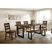 Dulce Walnut/Black Dining Table - R&R Furniture Gallery (Fountain Valley, CA)