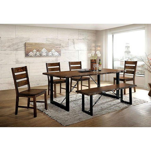 Dulce Walnut/Black Dining Table - R&R Furniture Gallery (Fountain Valley, CA)