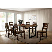 Dulce Walnut/Black Dining Table - R&R Furniture Gallery (Fountain Valley, CA)