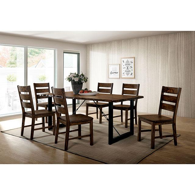 Dulce Walnut/Black Dining Table - R&R Furniture Gallery (Fountain Valley, CA)