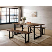 Dulce Walnut/Black Dining Table - R&R Furniture Gallery (Fountain Valley, CA)