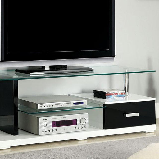 Egaleo Black/White 55" TV Console - R&R Furniture Gallery (Fountain Valley, CA)