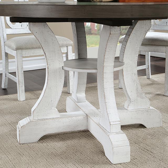 AULETTA Round Dining Table, Gray - R&R Furniture Gallery (Fountain Valley, CA)