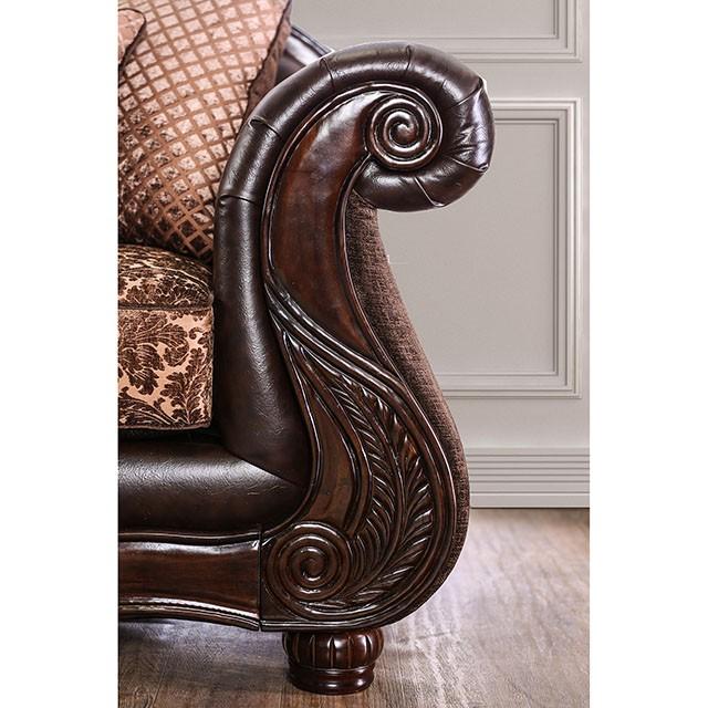 ELPIS Brown/Espresso Sofa - R&R Furniture Gallery (Fountain Valley, CA)