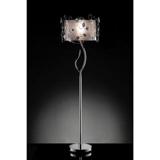 Elva Silver/Chrome Floor Lamp, Double Shade - R&R Furniture Gallery (Fountain Valley, CA)