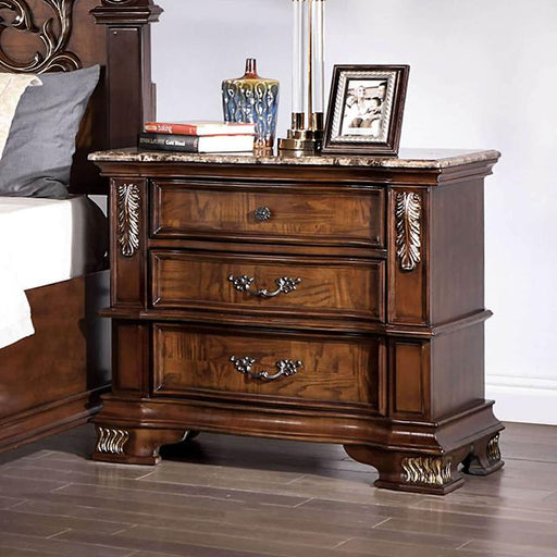 ESPARANZA Night Stand, Brown Cherry - R&R Furniture Gallery (Fountain Valley, CA)