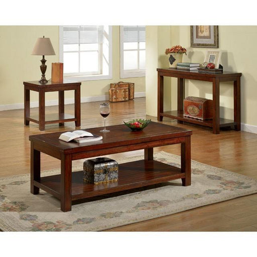 ESTELL Dark Cherry End Table, Cherry - R&R Furniture Gallery (Fountain Valley, CA)