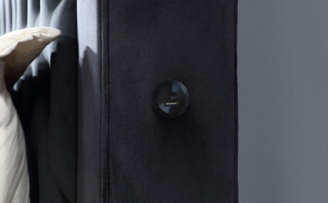 Etherea Bed Gray & Black - R&R Furniture Gallery (Fountain Valley, CA)