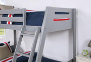 Emilee Twin/Full Bunk Bed White, Grey, Espresso, & Black - R&R Furniture Gallery (Fountain Valley, CA)
