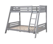 Emilee Twin/Full Bunk Bed White, Grey, Espresso, & Black - R&R Furniture Gallery (Fountain Valley, CA)