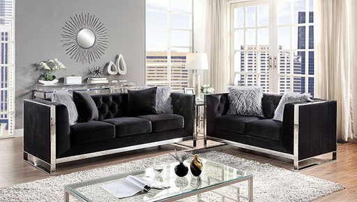 EVADNE Loveseat w/ Pillows, Black - R&R Furniture Gallery (Fountain Valley, CA)