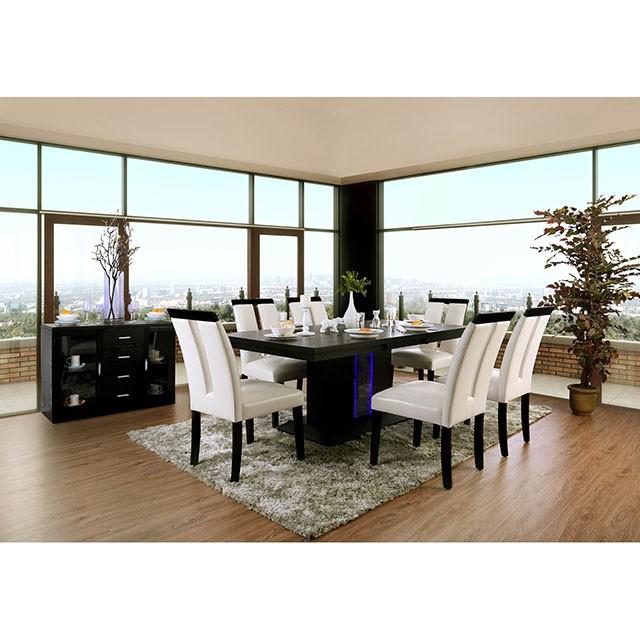Evangeline Black/Beige Dining Table - R&R Furniture Gallery (Fountain Valley, CA)