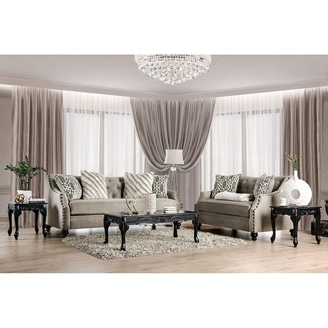 Ezrin Light Brown Love Seat - R&R Furniture Gallery (Fountain Valley, CA)