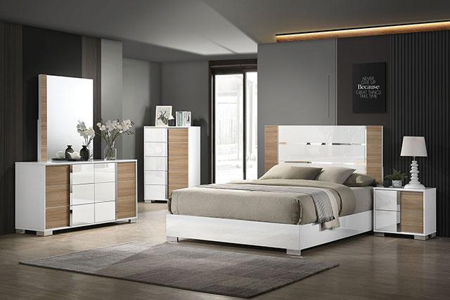 ERLANGEN Mirror, White/Natural - R&R Furniture Gallery (Fountain Valley, CA)