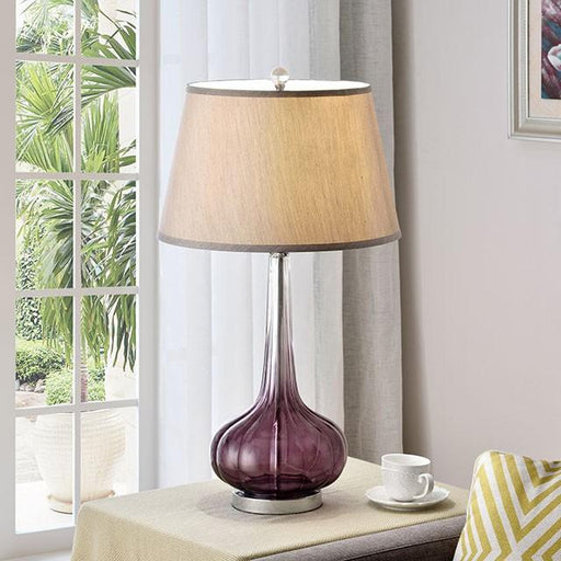 Fay Purple 30"H Table Lamp - R&R Furniture Gallery (Fountain Valley, CA)