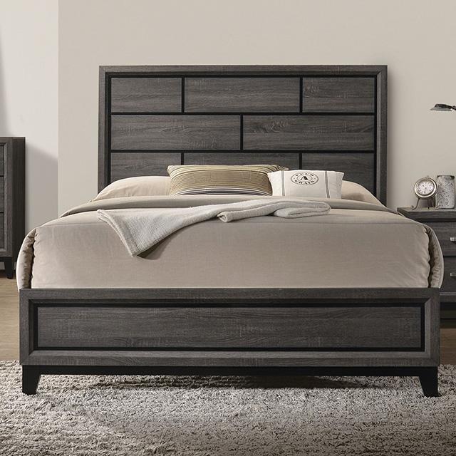 Errico Bed Grey & White - R&R Furniture Gallery (Fountain Valley, CA)