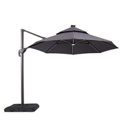 Xico 8 Ft Square Umbrella w/ Double Top w/ LED Light + 37" Large Base - R&R Furniture Gallery (Fountain Valley, CA)