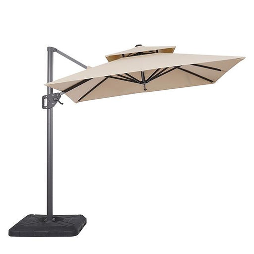 Fida 8 Ft Square Umbrella w/ Double Top + 37" Large Base - R&R Furniture Gallery (Fountain Valley, CA)