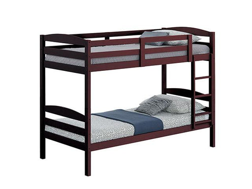 Finsbury Twin Twin Bunk Bed Espresso, Grey & White - R&R Furniture Gallery (Fountain Valley, CA)