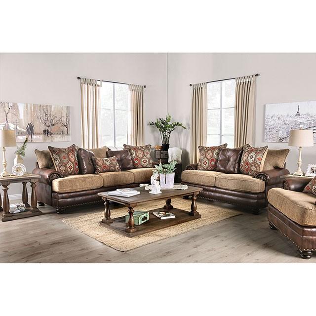 Fletcher Brown/Tan Sofa - R&R Furniture Gallery (Fountain Valley, CA)