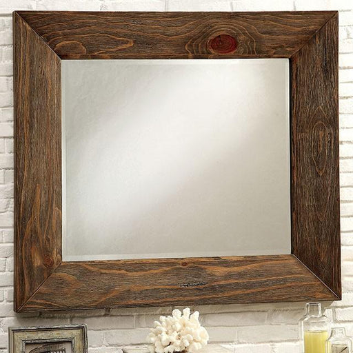 COIMBRA Rustic Natural Tone Mirror - R&R Furniture Gallery (Fountain Valley, CA)
