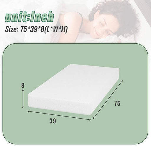 Coreopsis 8" Twin Memory Foam Wave Comfort - R&R Furniture Gallery (Fountain Valley, CA)