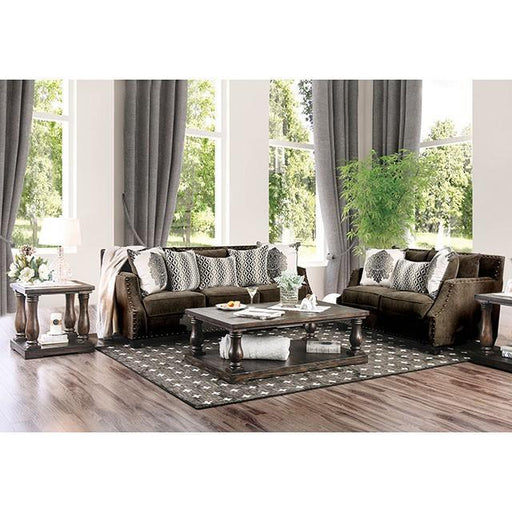 Cornelia Light Brown Love Seat - R&R Furniture Gallery (Fountain Valley, CA)