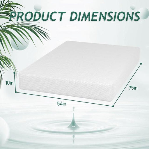 Forsythia 10" Full Green Tea Gel Memory Foam - R&R Furniture Gallery (Fountain Valley, CA)