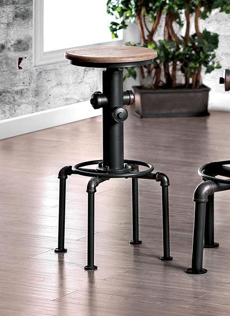 Foskey Antique Black Bar Stool (2/CTN) - R&R Furniture Gallery (Fountain Valley, CA)