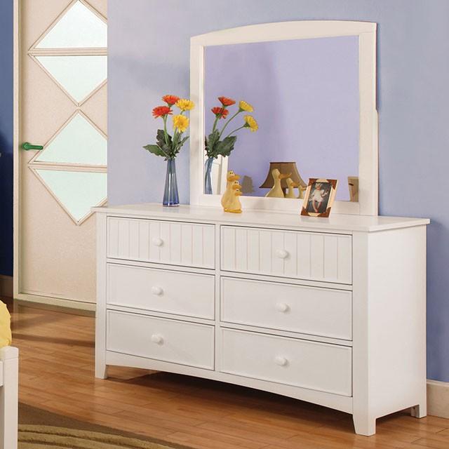 Corry White Mirror - R&R Furniture Gallery (Fountain Valley, CA)
