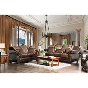 Franklin Dark Brown/Tan Sofa, Dark Brown - R&R Furniture Gallery (Fountain Valley, CA)