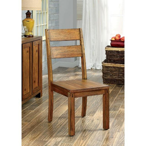FRONTIER Dark Oak Side Chair (2/CTN) - R&R Furniture Gallery (Fountain Valley, CA)