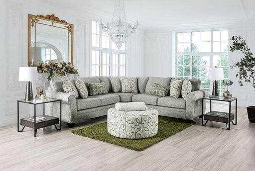 GARDNER Ottoman, Gray/Green - R&R Furniture Gallery (Fountain Valley, CA)
