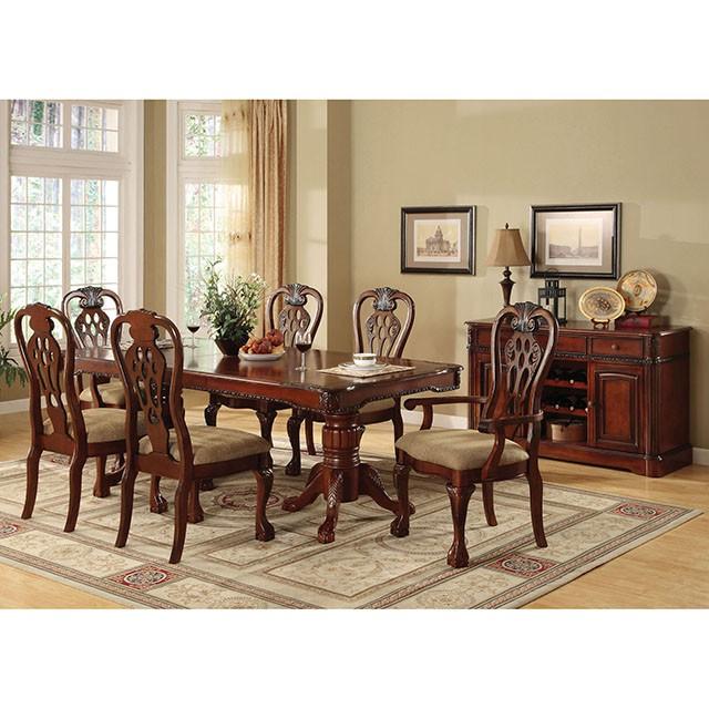 GEORGETOWN Antique Cherry Dining Table w/ Double Pedestals - R&R Furniture Gallery (Fountain Valley, CA)