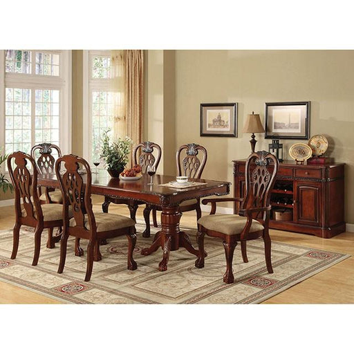 GEORGETOWN Antique Cherry Dining Table w/ Double Pedestals - R&R Furniture Gallery (Fountain Valley, CA)