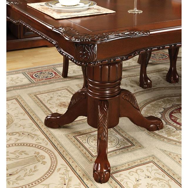 GEORGETOWN Antique Cherry Dining Table w/ Double Pedestals - R&R Furniture Gallery (Fountain Valley, CA)