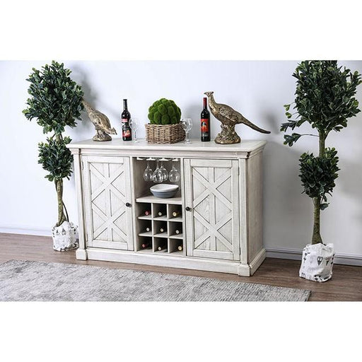 Georgia Antique White/Gray Server - R&R Furniture Gallery (Fountain Valley, CA)