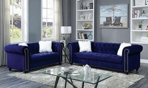 GIACOMO Loveseat, Blue - R&R Furniture Gallery (Fountain Valley, CA)