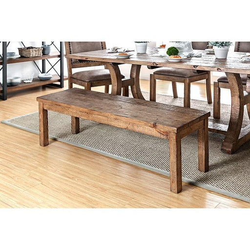 GIANNA Rustic Pine Wooden Bench - R&R Furniture Gallery (Fountain Valley, CA)