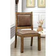 GIANNA Rustic Pine/Brown Side Chair (2/CTN) - R&R Furniture Gallery (Fountain Valley, CA)