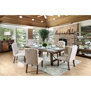 Gianna Rustic Pine/Ivory Side Chair (2/CTN) - R&R Furniture Gallery (Fountain Valley, CA)