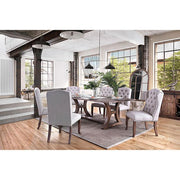 Gianna Rustic Pine/Ivory Wingback Chair (2/CTN) - R&R Furniture Gallery (Fountain Valley, CA)